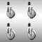 Service Caster 5 Inch 316SS Gray Polyurethane Swivel 1-7/8 Inch Expanding Stem Caster Set SCC SCC-SS316EX20S514-PPUB-178-4 - alternate 1